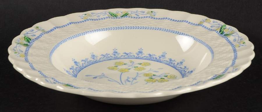 Primrose Blue and Yellow Rim Soup Bowl by Spode-1