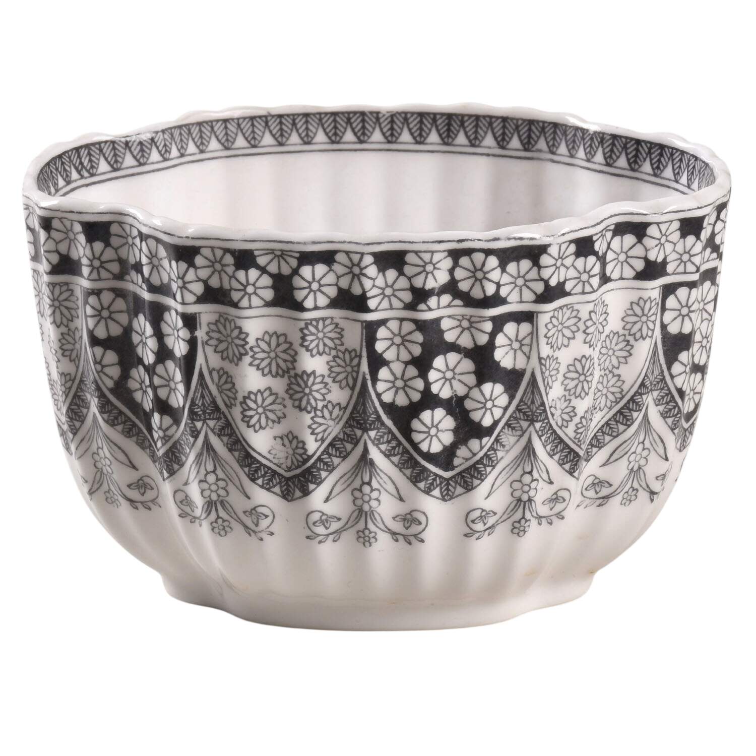 Spode's Primrose Black Sugar Bowl No Lid by Spode-1