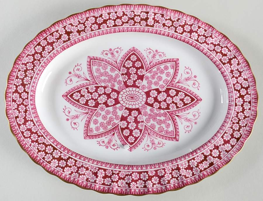 Primrose Rose 12" Oval Serving Platter by Spode-1