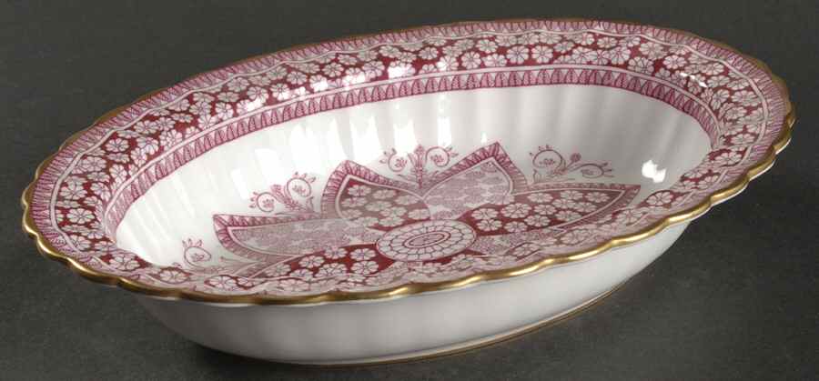 Primrose Rose 9" Oval Vegetable Bowl by Spode-1