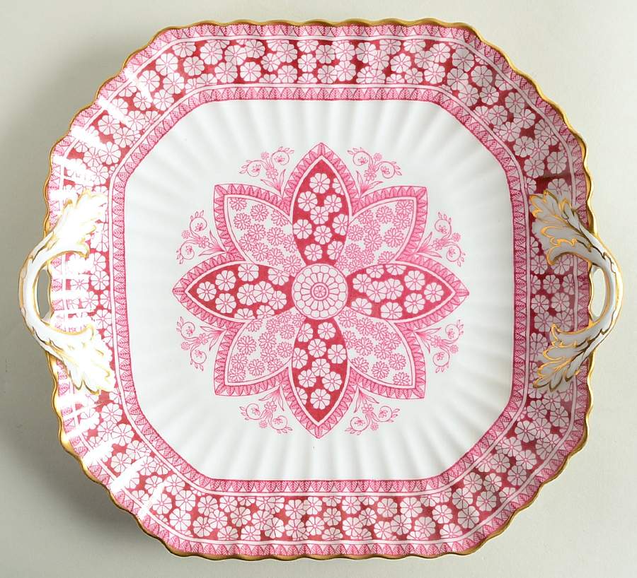 Primrose Rose Handled Cake Plate by Spode-1
