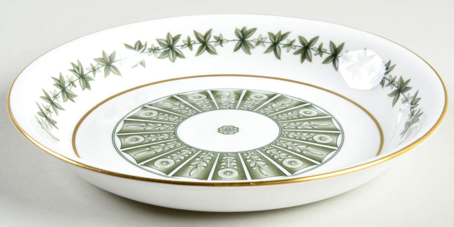 Provence (YC843, Green Leaves) Coupe Soup Bowl by Spode-1