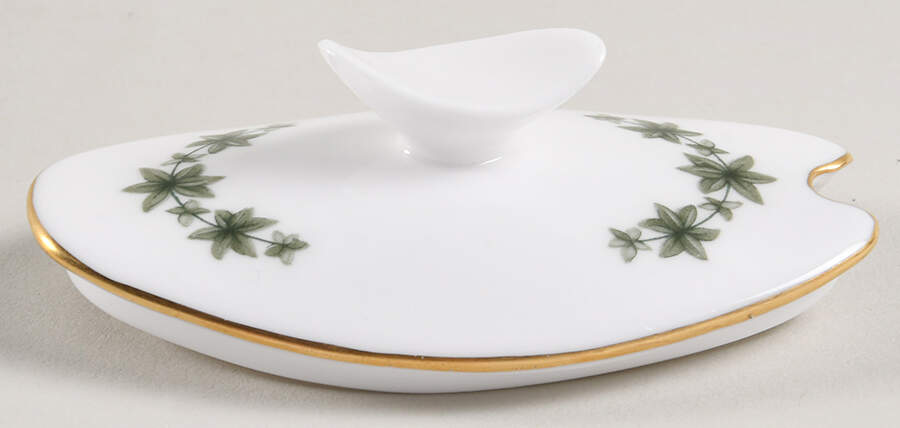 Provence (YC843, Green Leaves) Lid for Mustard Jar by Spode-1