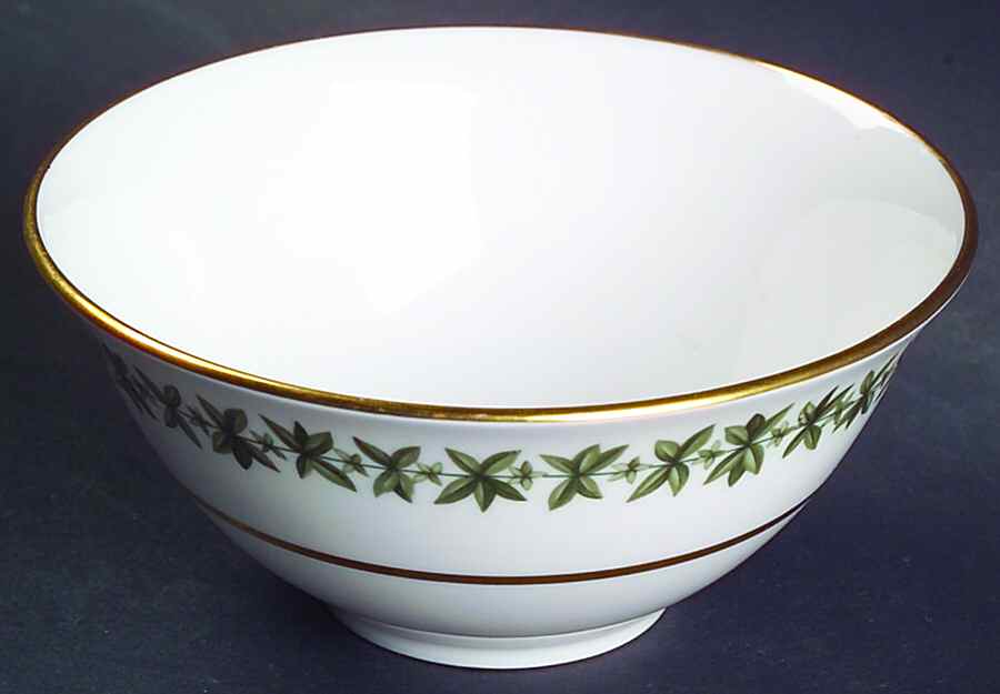 Provence (YC843, Green Leaves) Open Sugar Bowl by Spode-1