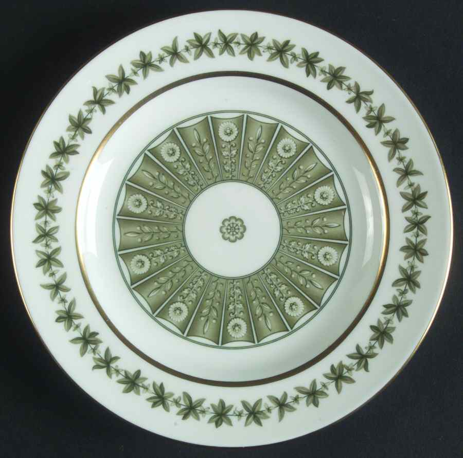 Provence (YC843, Green Leaves) Bread & Butter Plate by Spode-1