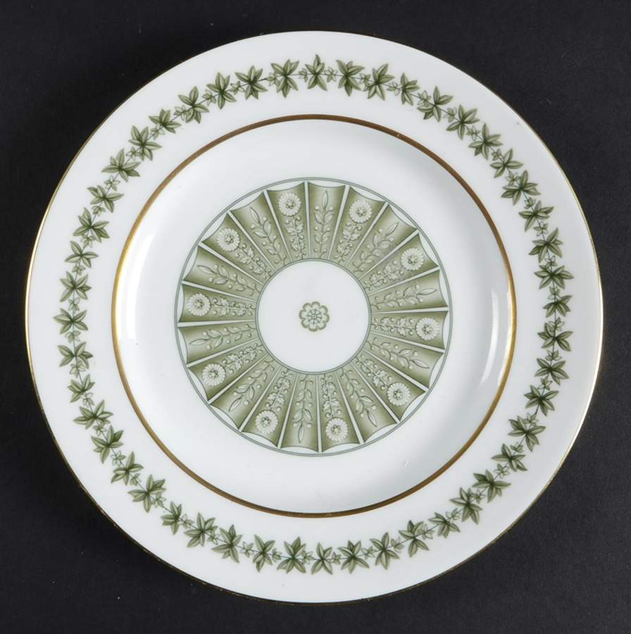 Provence (YC843, Green Leaves) Salad Plate by Spode-1