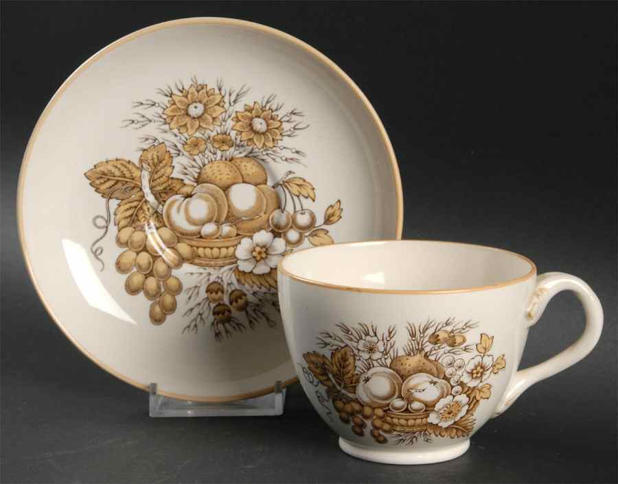 Provincial Footed Cup & Saucer Set by Spode-1