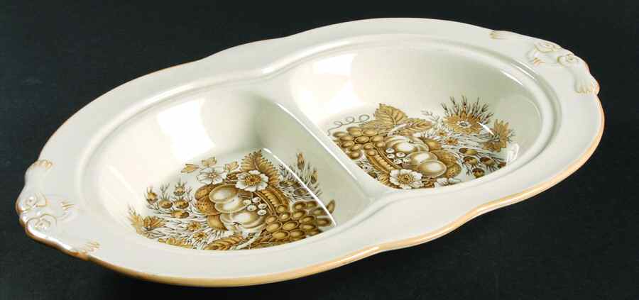 Provincial Oval Divided Vegetable Bowl by Spode-1