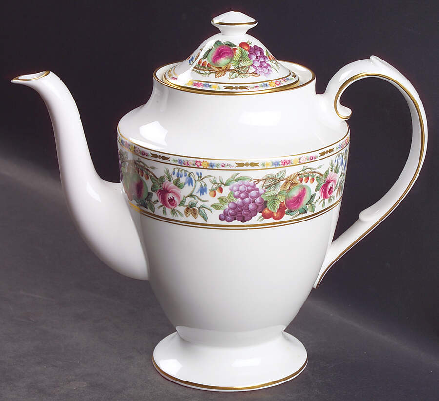 Provence (F1782-V, Y8599-U, Fruit Rim) Coffee Pot & Lid by Spode-1