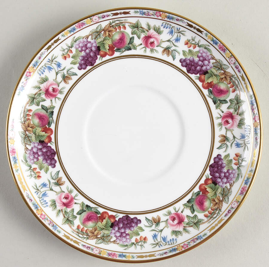 Provence (F1782-V, Y8599-U, Fruit Rim) Saucer for Cream Soup Bowl by Spode-1