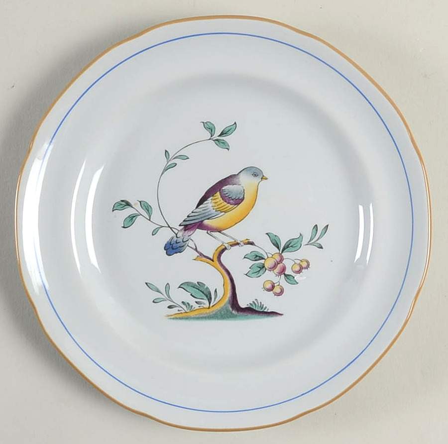 Queen's Bird (Y4973, Blue Gray Body) Bread & Butter Plate by Spode-1