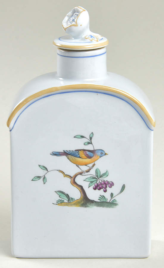 Queen's Bird (Y4973, Blue Gray Body) Tea Caddy & Lid by Spode-1