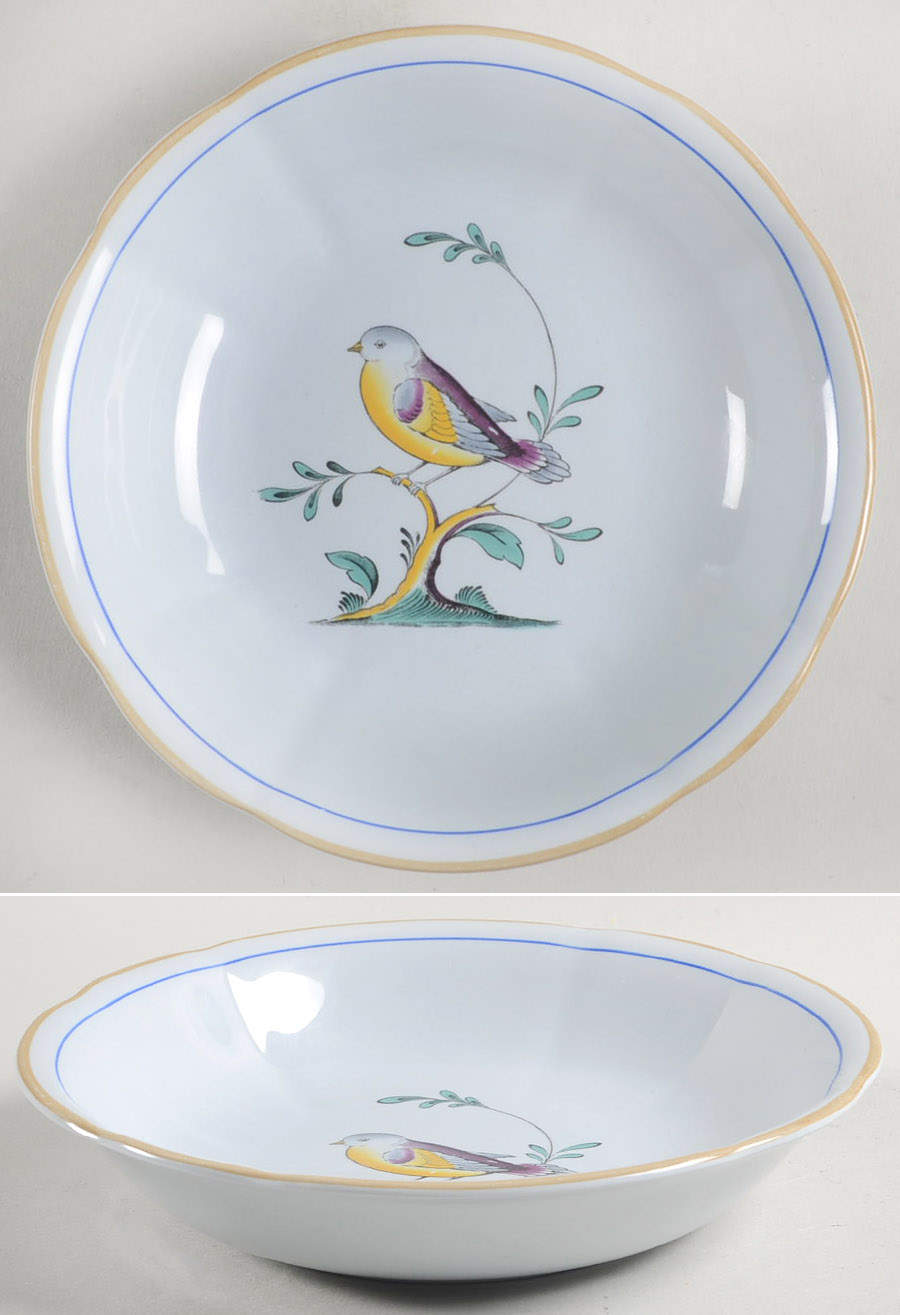 Queen's Bird (Y4973, Blue Gray Body) Coupe Cereal Bowl by Spode-1