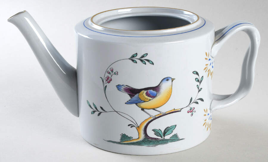 Queen's Bird (Y4973, Blue Gray Body) Teapot No Lid by Spode-1