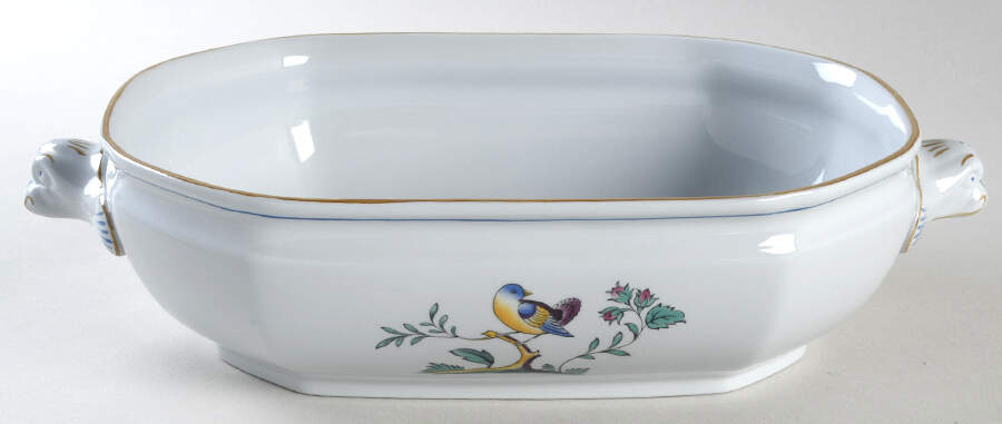 Queen's Bird (Y4973, Blue Gray Body) Oval Vegetable No Lid by Spode-1