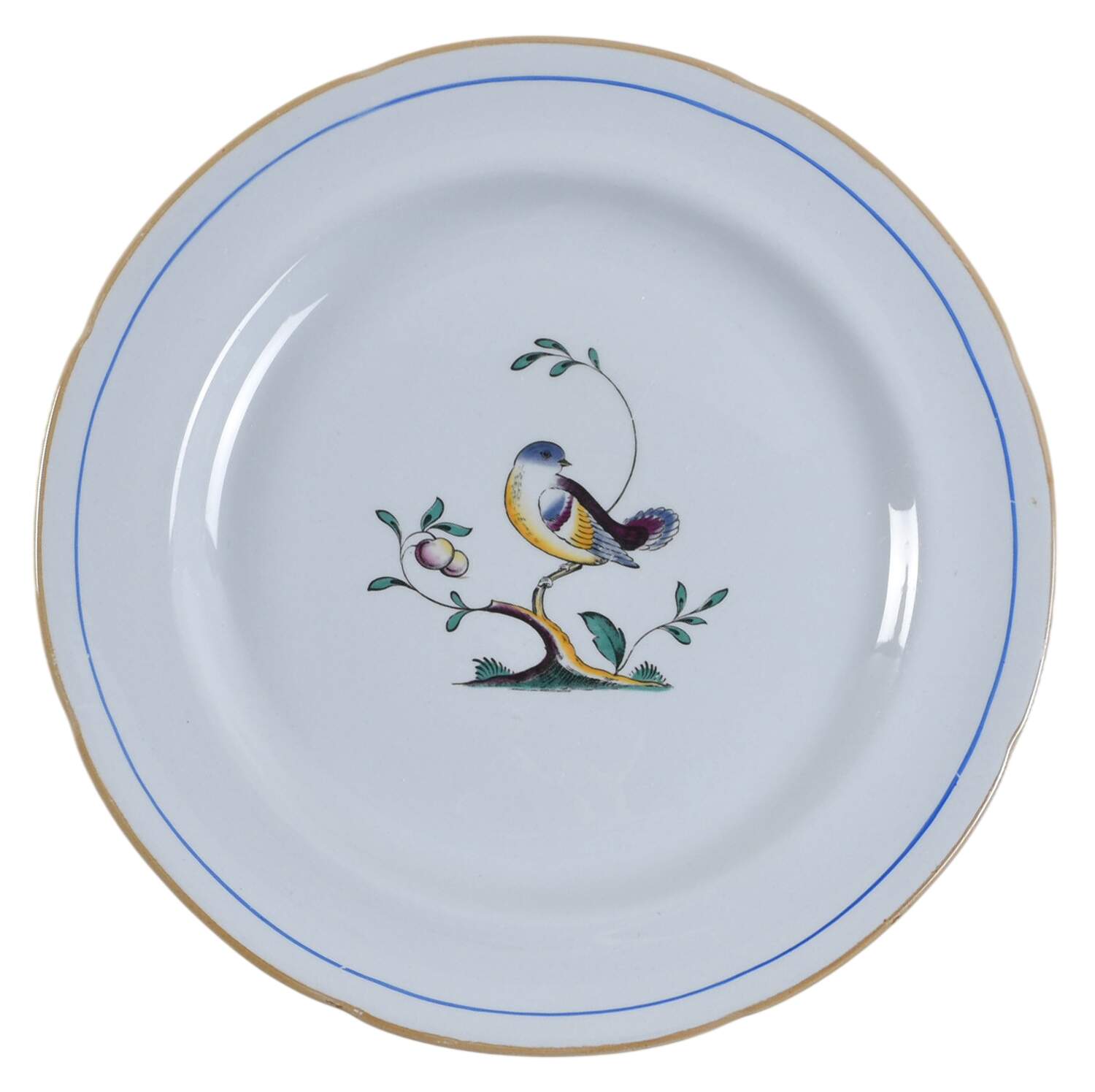 Queen's Bird (Y4973, Blue Gray Body) Salad Plate by Spode-1
