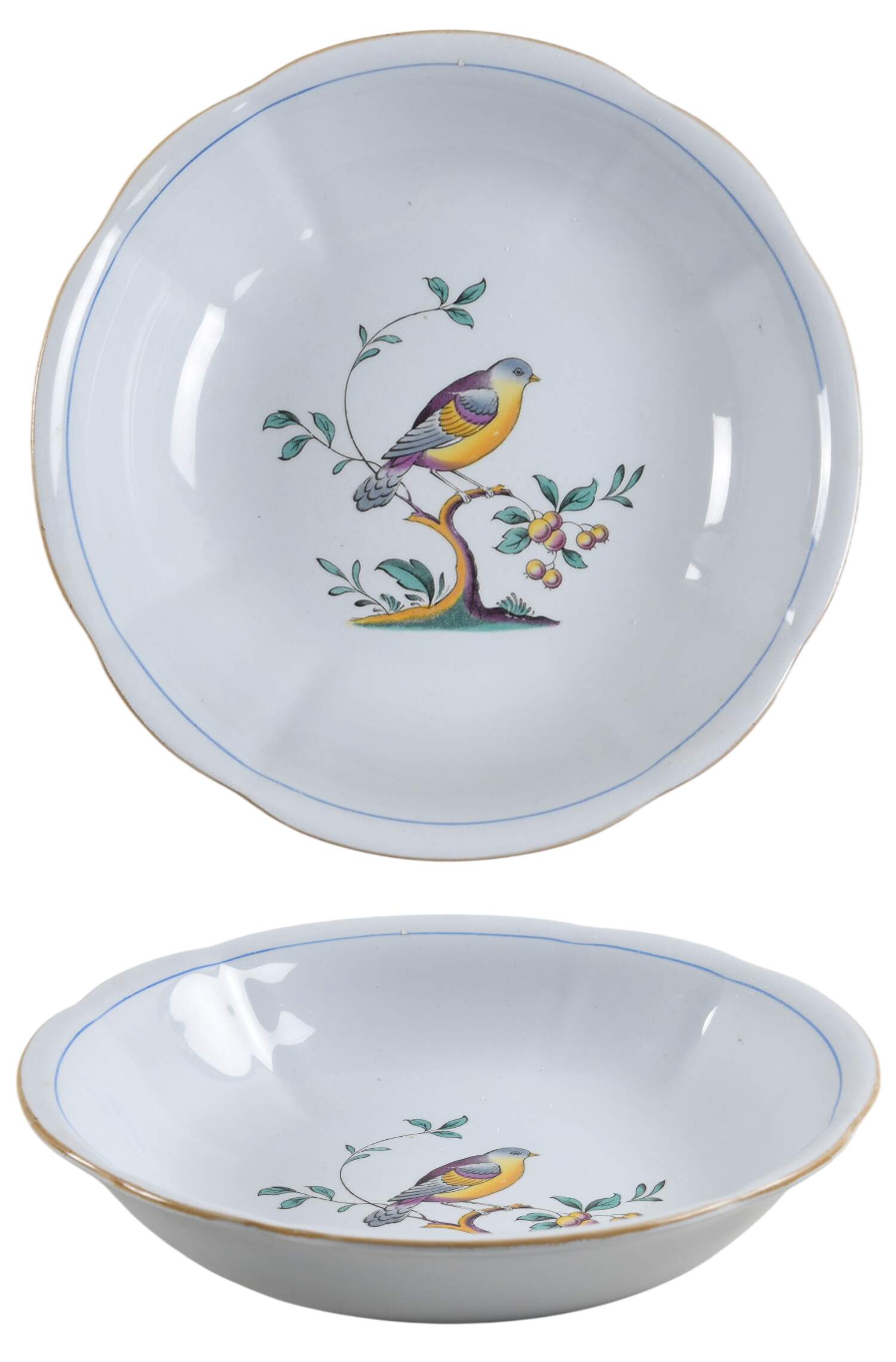Queen's Bird (Y4973, Blue Gray Body) Coupe Cereal Bowl by Spode-1