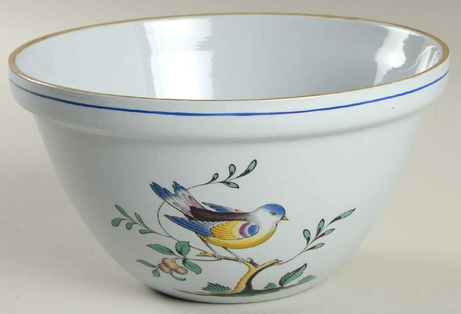 Queen's Bird (Y4973, Blue Gray Body) 7" Pudding Bowl Oven to Table by Spode-1