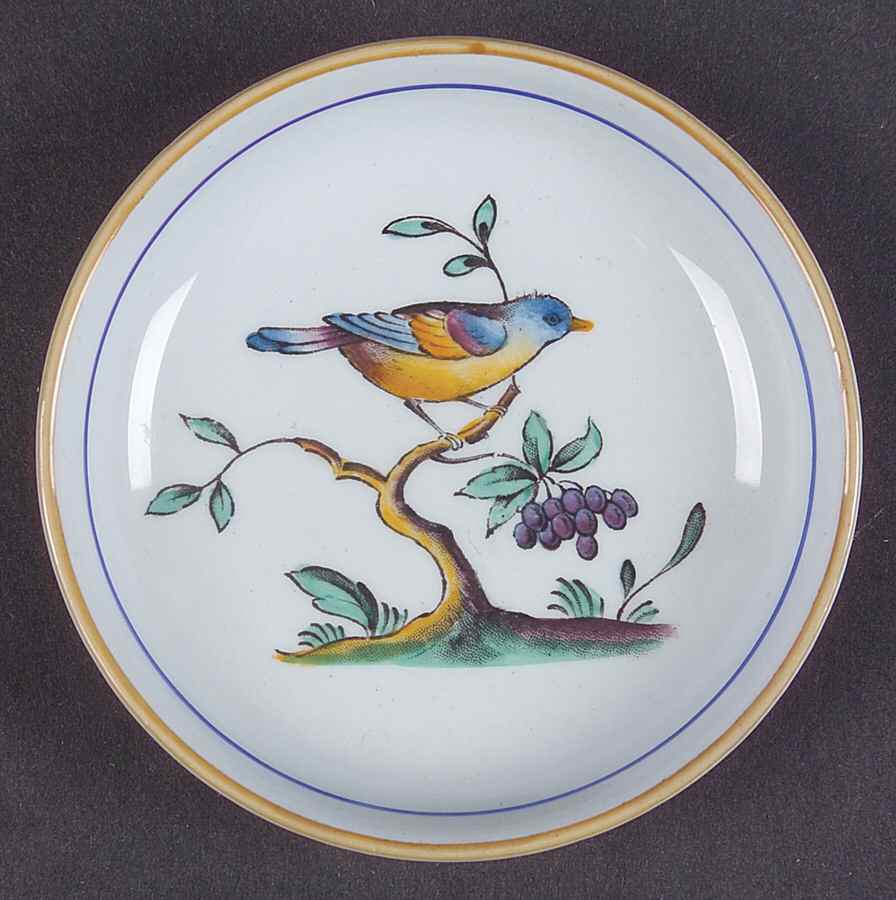 Queen's Bird (Y4973, Blue Gray Body) Butter Pat by Spode-1