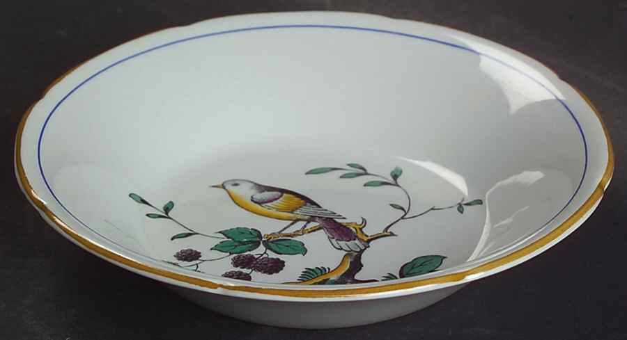 Queen's Bird (Y4973, Blue Gray Body) Fruit/Dessert (Sauce) Bowl by Spode-1