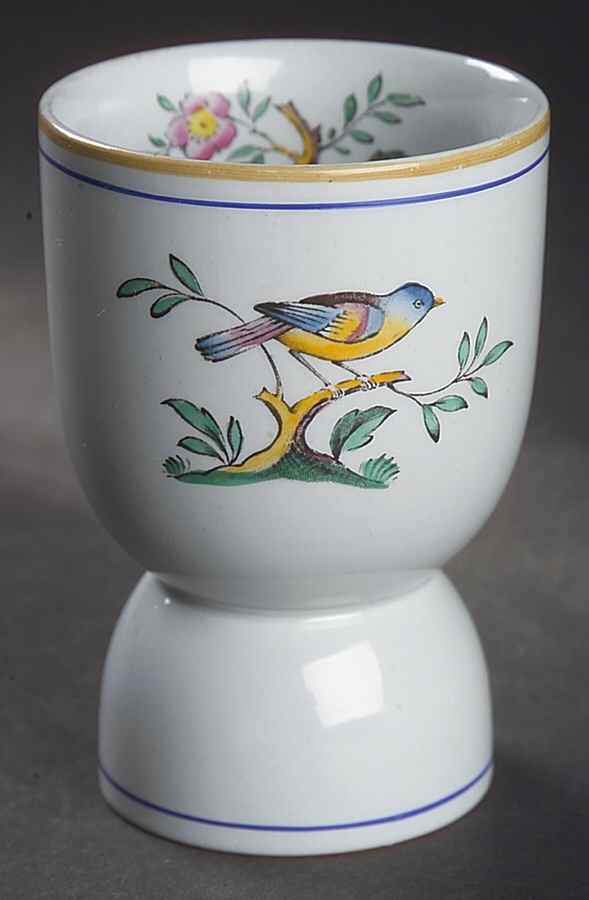 Queen's Bird (Y4973, Blue Gray Body) Double Egg Cup by Spode-1