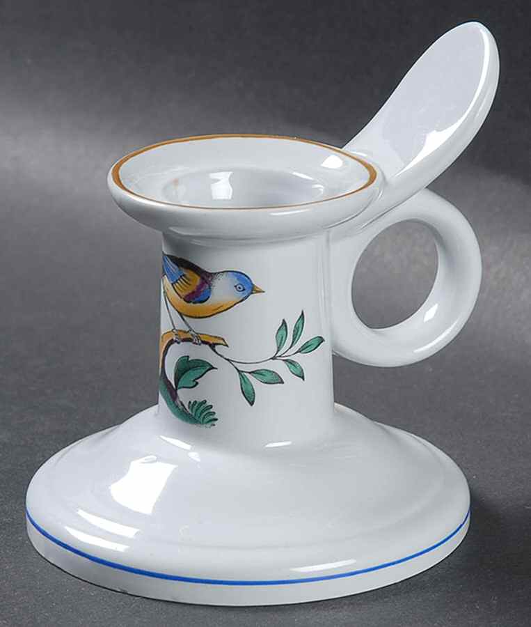 Queen's Bird (Y4973, Blue Gray Body) Handled Candleholder by Spode-1
