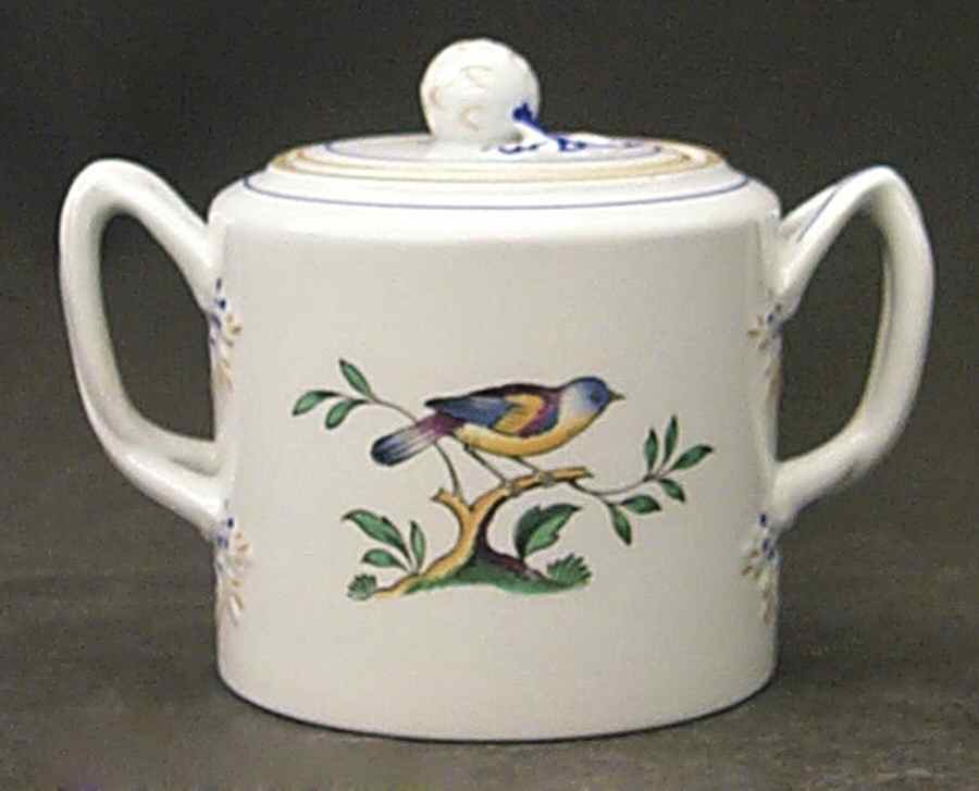 Queen's Bird (Y4973, Blue Gray Body) Mini Sugar Bowl & Lid by Spode-1