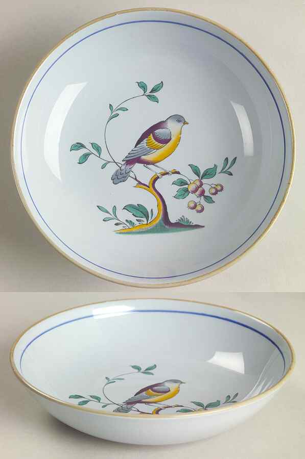 Queen's Bird (Y4973, Blue Gray Body) Saucer for Canton Shape Footed Cup by Spode-1