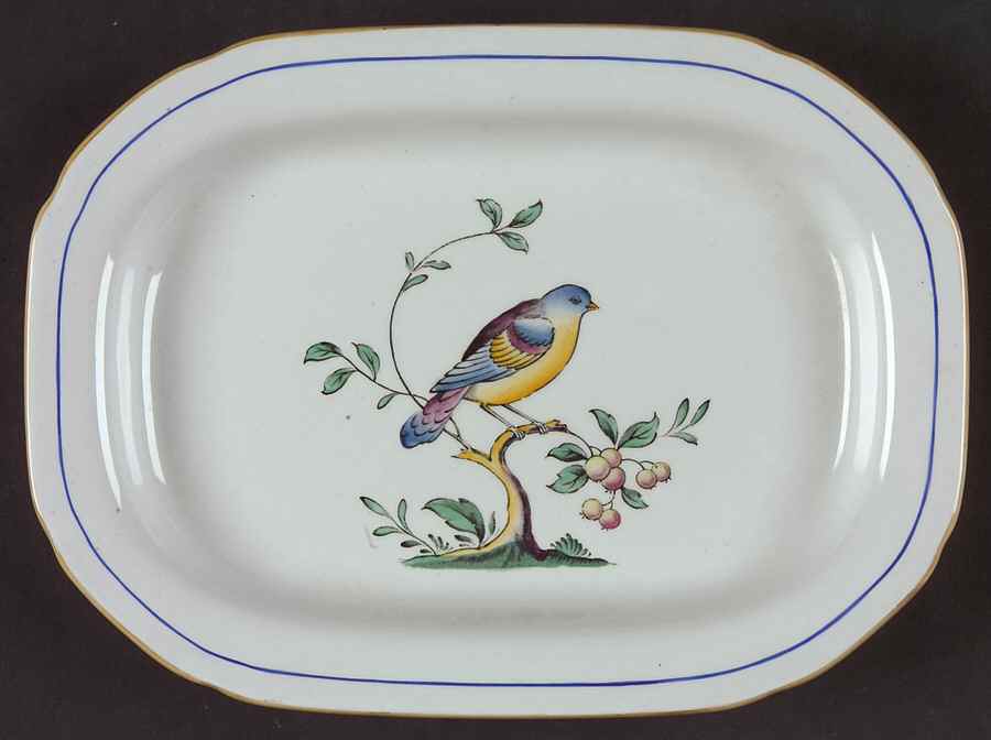 Queen's Bird (Y4973, Blue Gray Body) Underplate for Sauce Boat by Spode-1