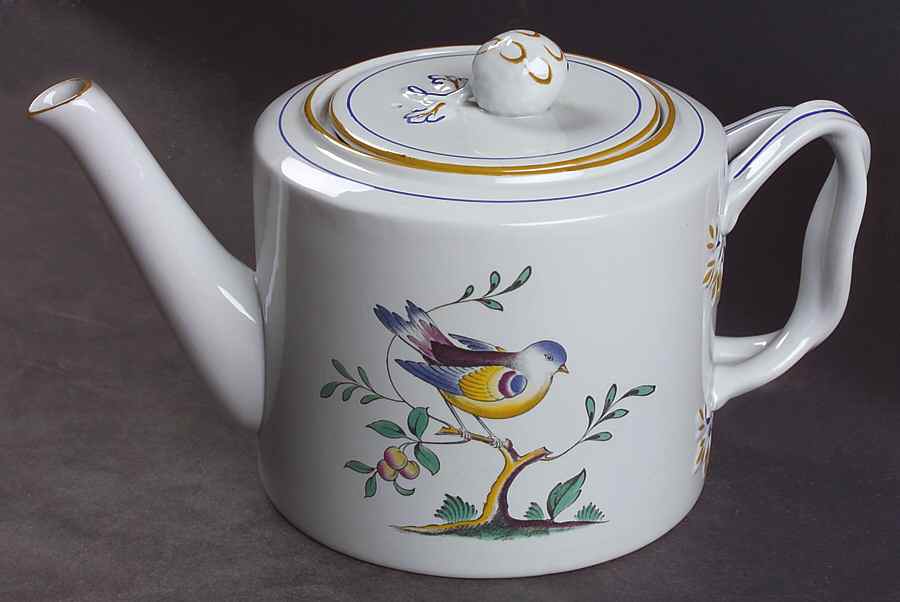 Queen's Bird (Y4973, Blue Gray Body) Teapot & Lid by Spode-1