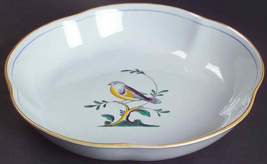 Queen's Bird (Y4973, Blue Gray Body) Large Tunis Dish by Spode-1