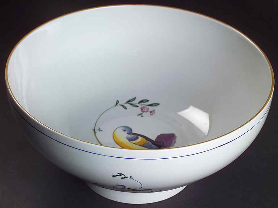 Queen's Bird (Y4973, Blue Gray Body) 10" Large Salad Serving Bowl by Spode-1