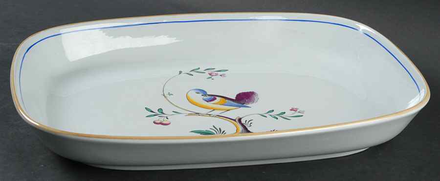 Queen's Bird (Y4973, Blue Gray Body) 14" Rectangular Baker by Spode-1