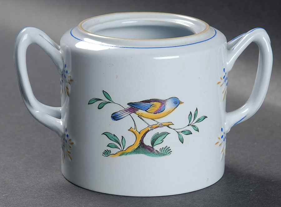 Queen's Bird (Y4973, Blue Gray Body) Mini Sugar Bowl No Lid by Spode-1