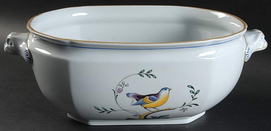 Queen's Bird (Y4973, Blue Gray Body) Oval Tureen No Lid by Spode-1