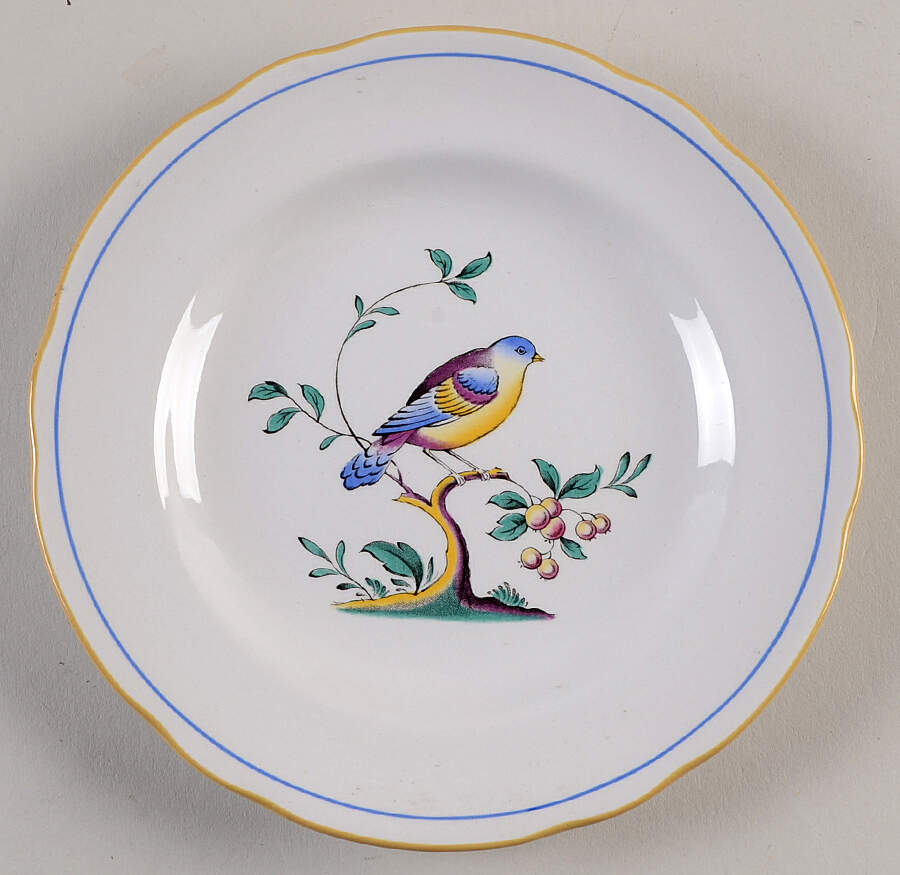 Queen's Bird (Imperial Ware, Cream Body) Bread & Butter Plate by Spode-1