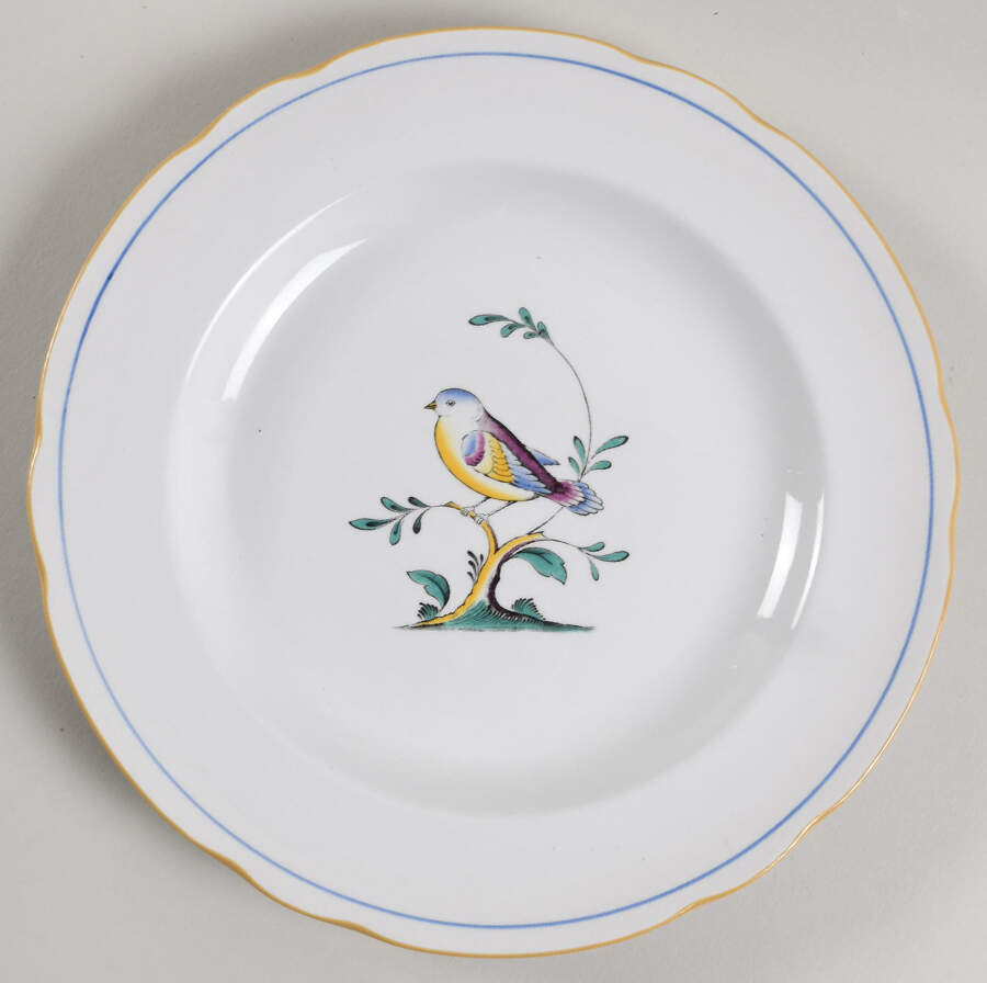 Queen's Bird (Imperial Ware, Cream Body) Luncheon Plate by Spode-1