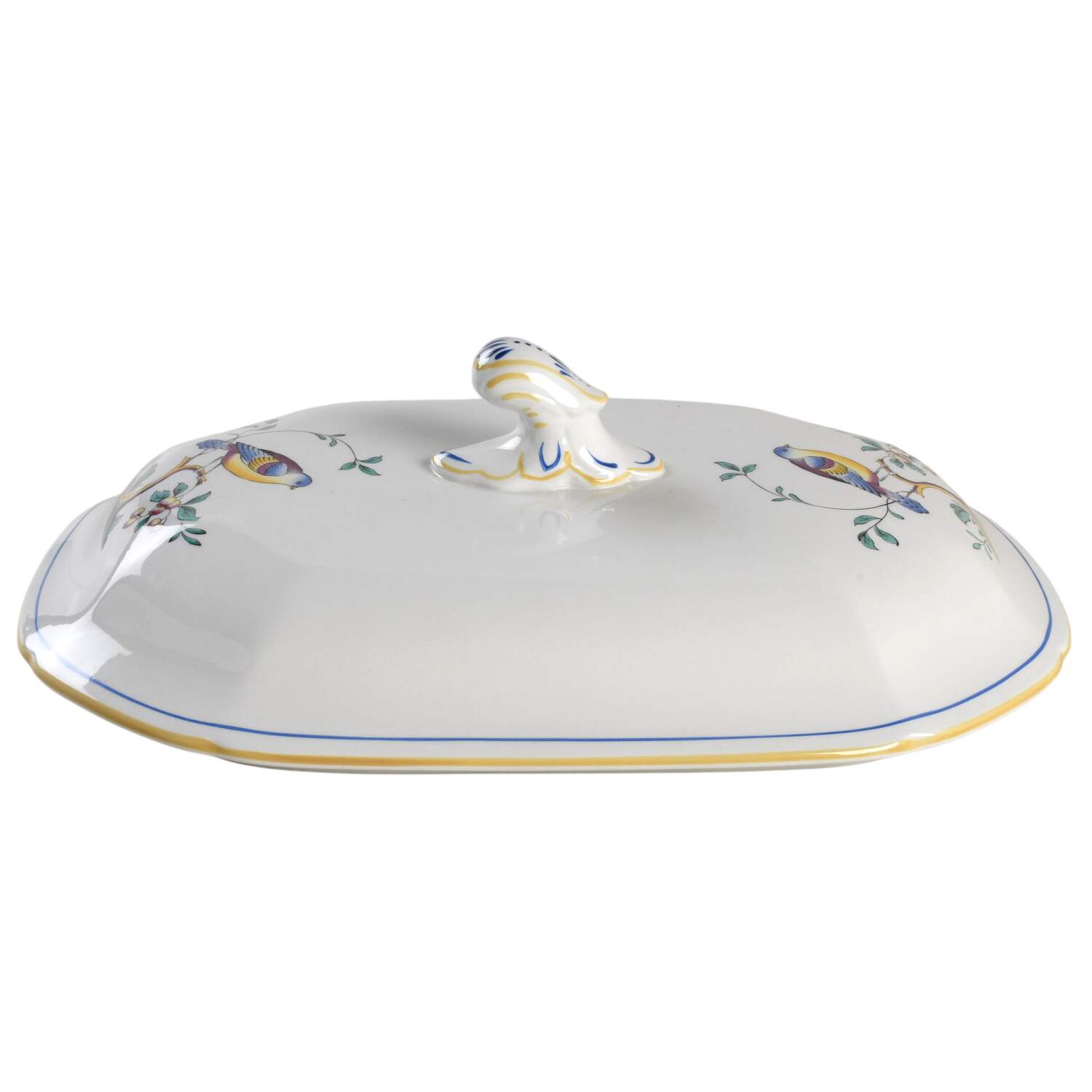 Queen's Bird (Imperial Ware, Cream Body) Lid for Oval Vegetable by Spode-1