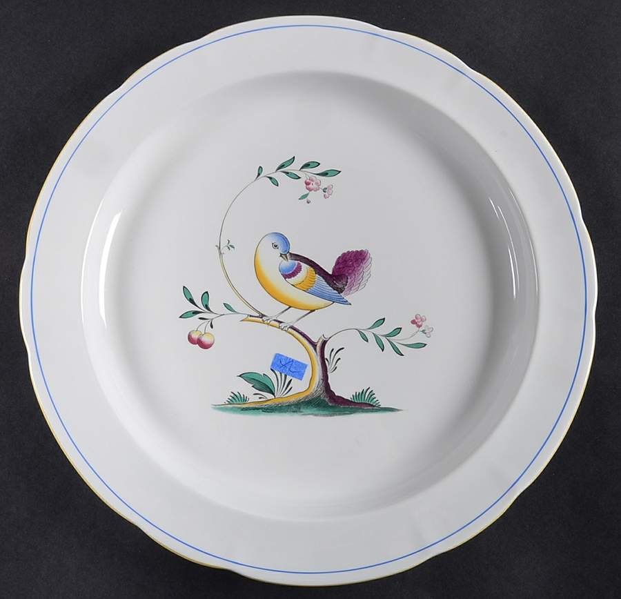Queen's Bird (Imperial Ware, Cream Body) 12" Chop Plate (Round Platter) by Spode-1