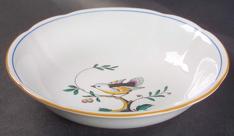 Queen's Bird (Imperial Ware, Cream Body) Coupe Cereal Bowl by Spode-1