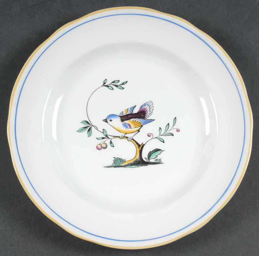 Queen's Bird (Imperial Ware, Cream Body) Salad Plate by Spode-1
