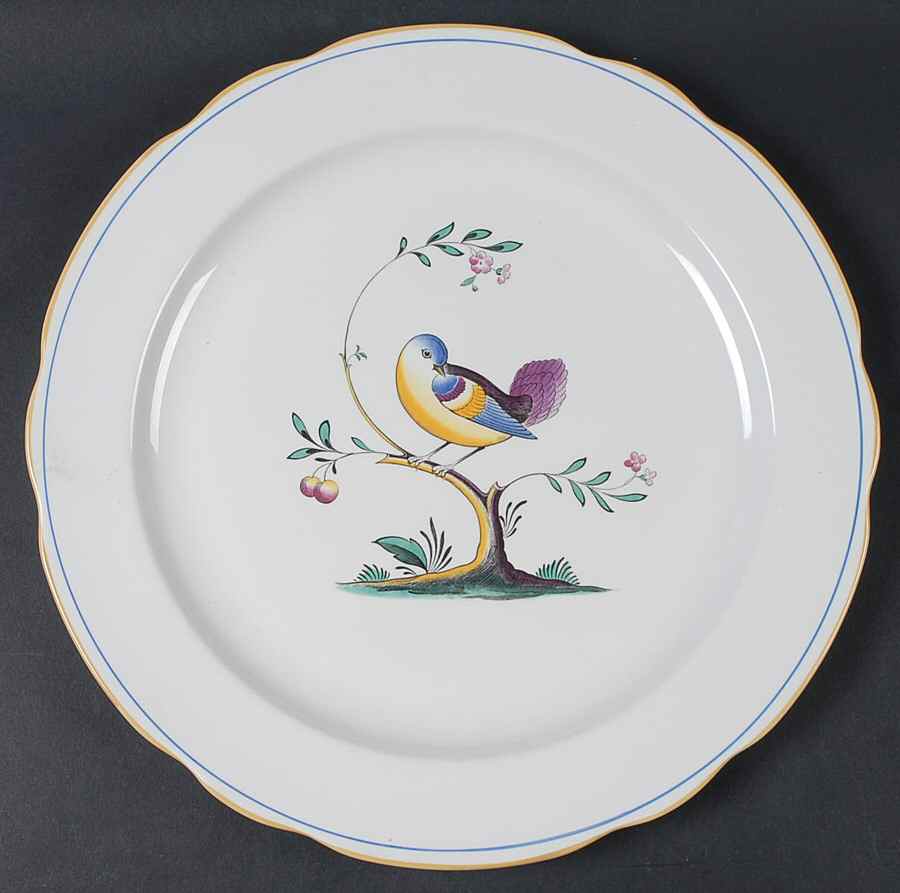 Queen's Bird (Imperial Ware, Cream Body) 12" Chop Plate (Round Platter) by Spode-1