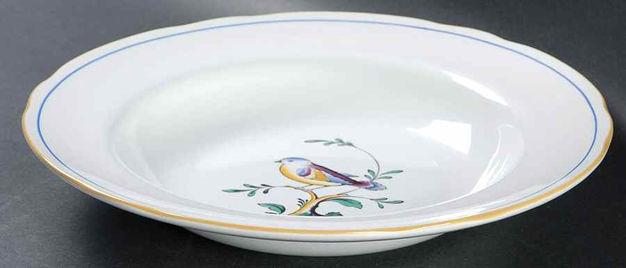 Queen's Bird (Imperial Ware, Cream Body) Large Rim Soup Bowl by Spode-1