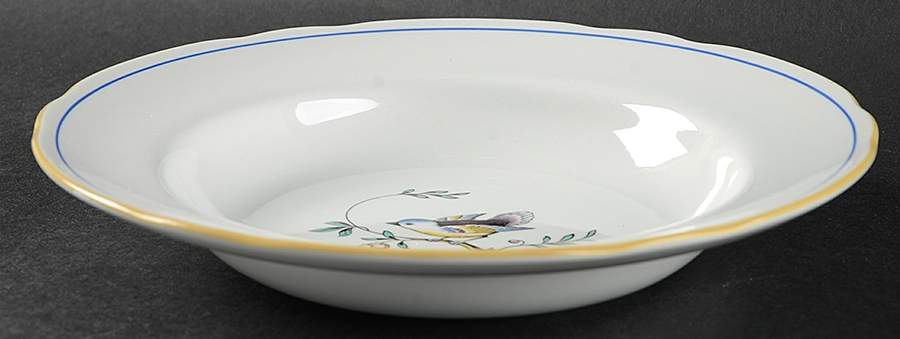 Queen's Bird (Imperial Ware, Cream Body) Large Rim Soup Bowl by Spode-1