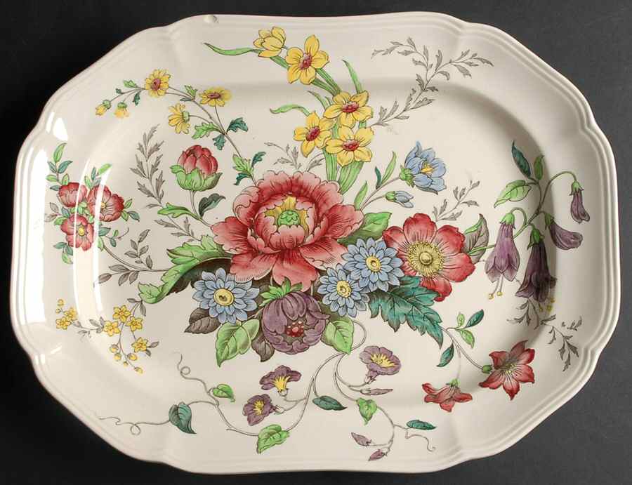 Raeburn 14" Oval Serving Platter by Spode-1