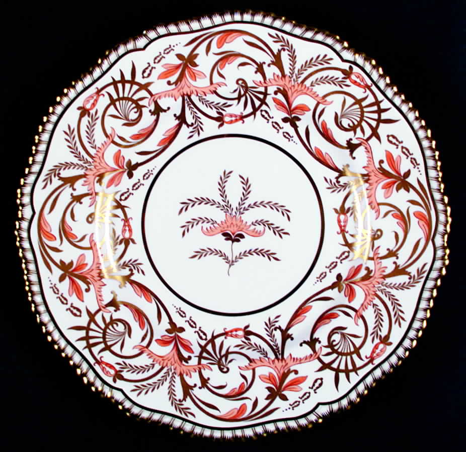 Regency Orange and Gold Dinner Plate by Spode-1