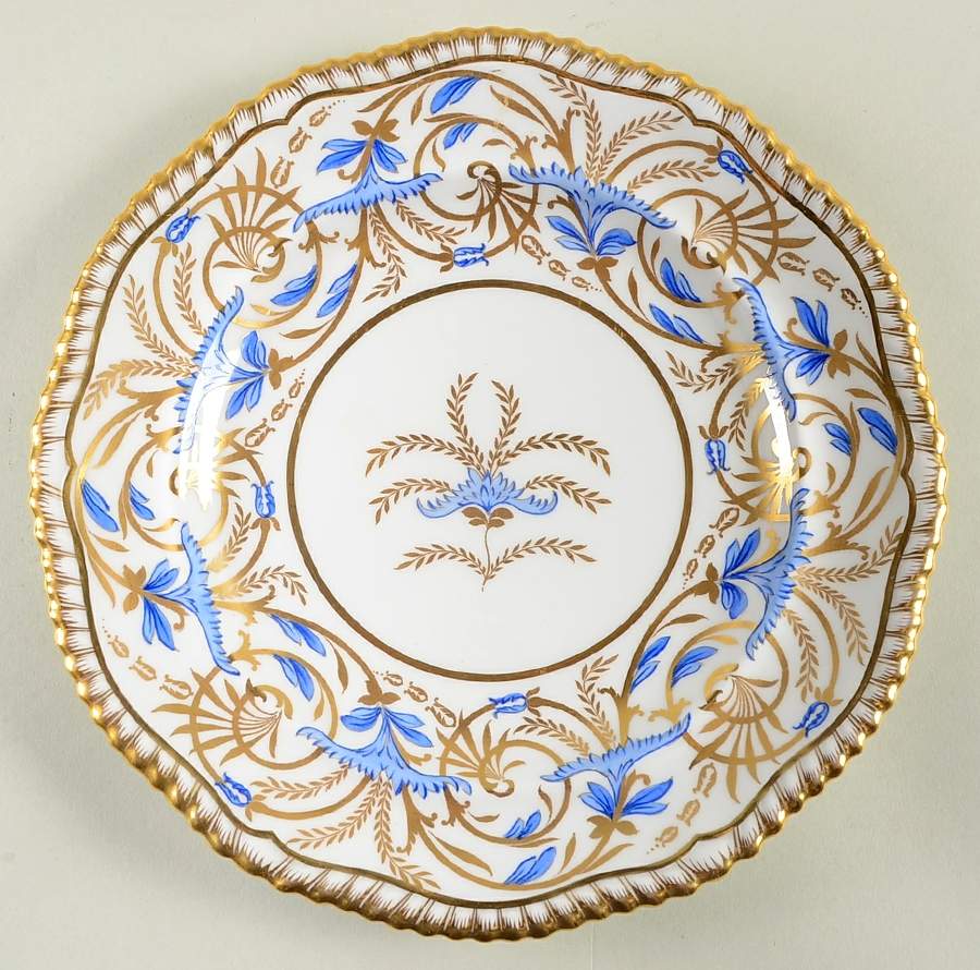 Regency Gold and Blue Salad Plate by Spode-1