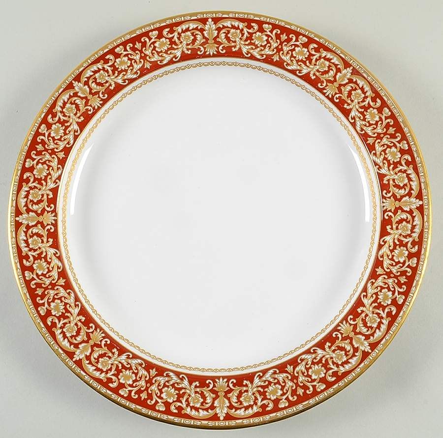 Renaissance Red 12" Chop Plate (Round Platter) by Spode-1