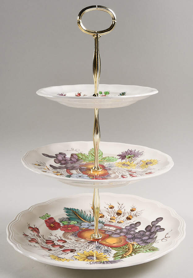Reynolds 13 7/8"-14 1/4" 3-Tiered Serving Tray(DP,SP,BB) HC by Spode-1