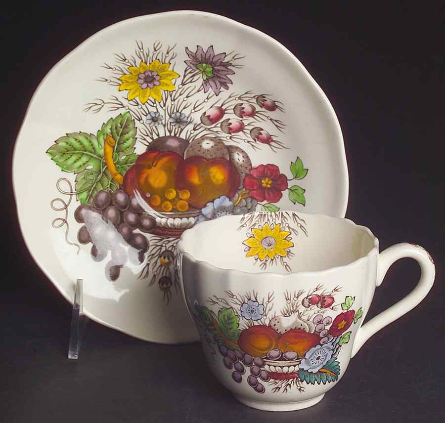 Reynolds Flat Cup & Saucer Set by Spode-1